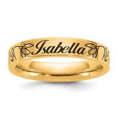 Name and Birth Flower Ring 14k Gold XNR131Y