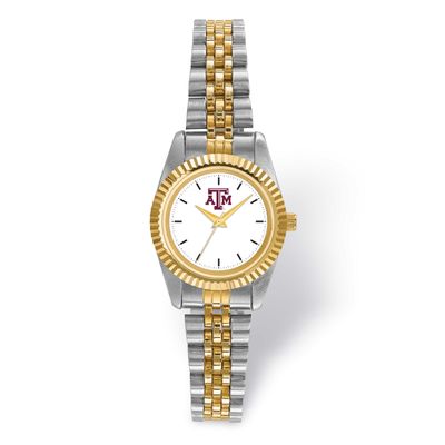 Texas A&amp;M University Pro Two-Tone Ladies Quartz Watch TAM167 191101125591