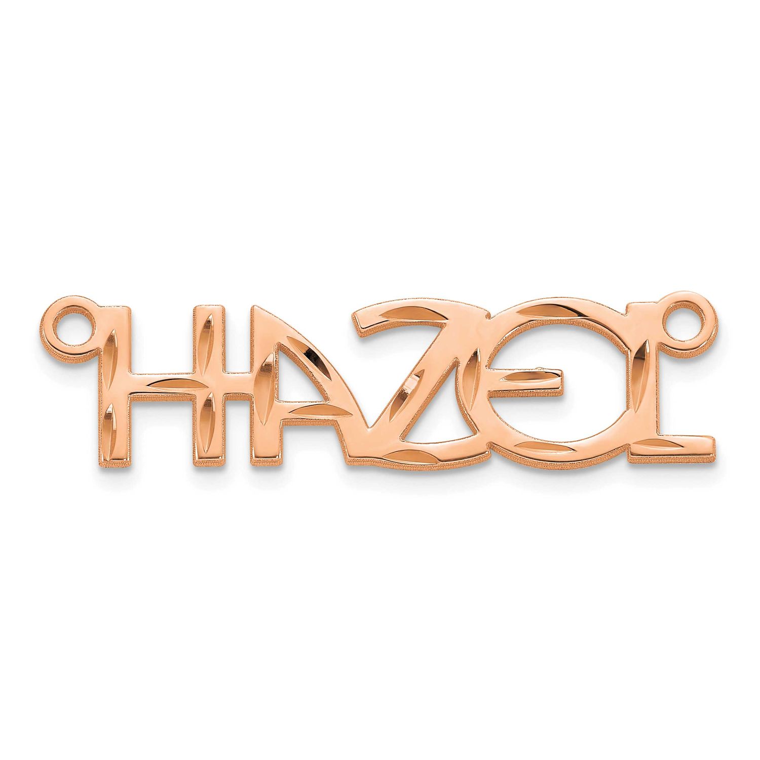 Rose-Gold Diamond-Cut Name Plate Sterling Silver XNA1536RP