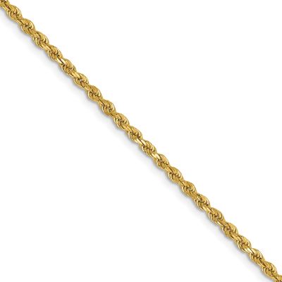 2mm Diamond-Cut Rope Chain (100 Inch Spool) 14k Gold 016L-100