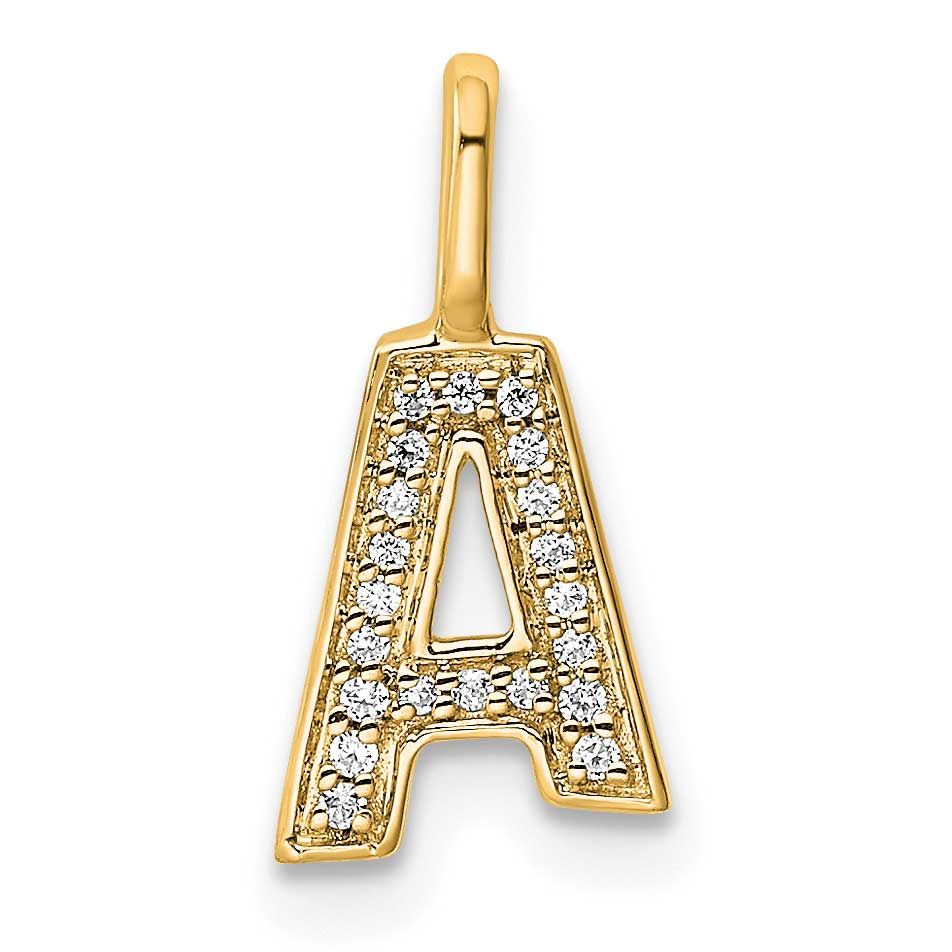 Diamond Letter A Initial Pendant 14k Gold PM8367A-006-YA