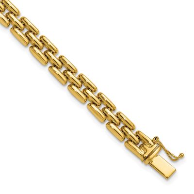 6.3mm Fancy Link Bracelet 14k Gold Polished LF2246-7.5 196904317365