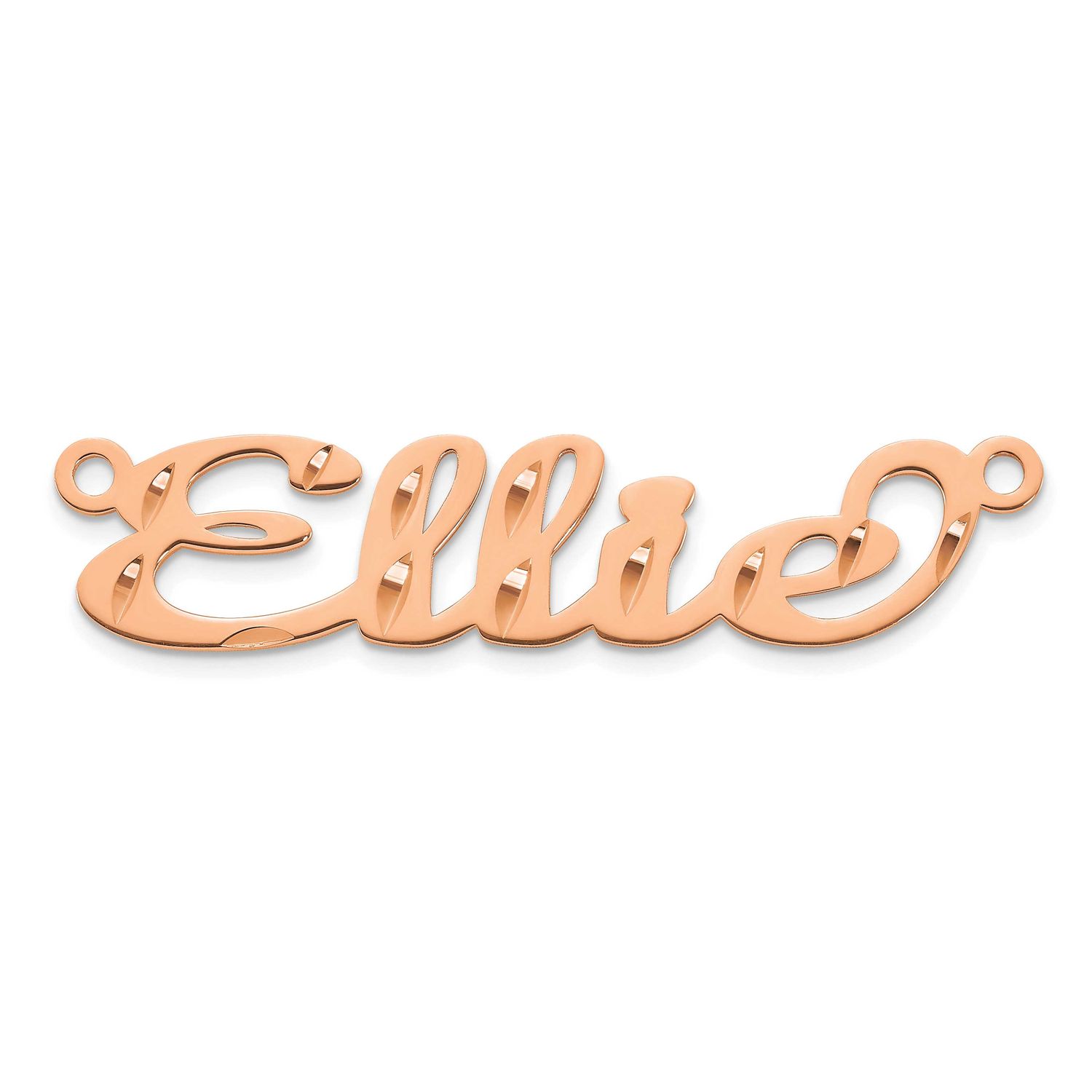 Diamond-Cut Name Plate 14k Rose Gold XNA1537R