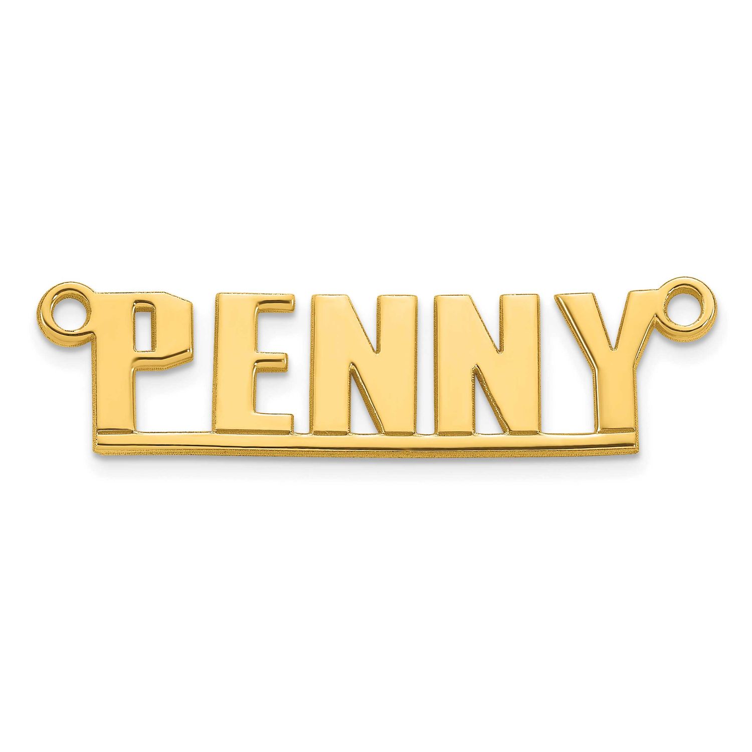 Underlined Name Plate 14k Gold XNA1514Y