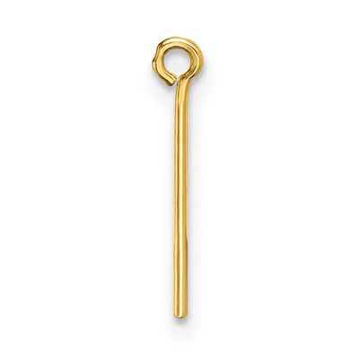 12.7mm Straight Earrings Replacement Wire Component 14k Gold YG2721-3