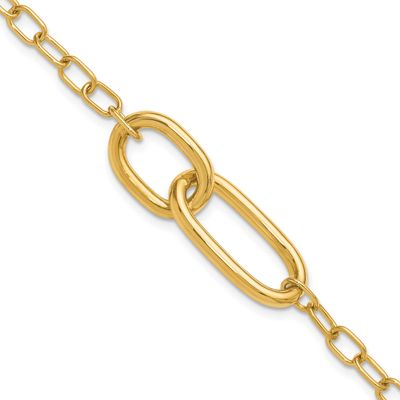 Fancy Link Bracelet 14k Gold Polished LF1994-7.5 196904330555