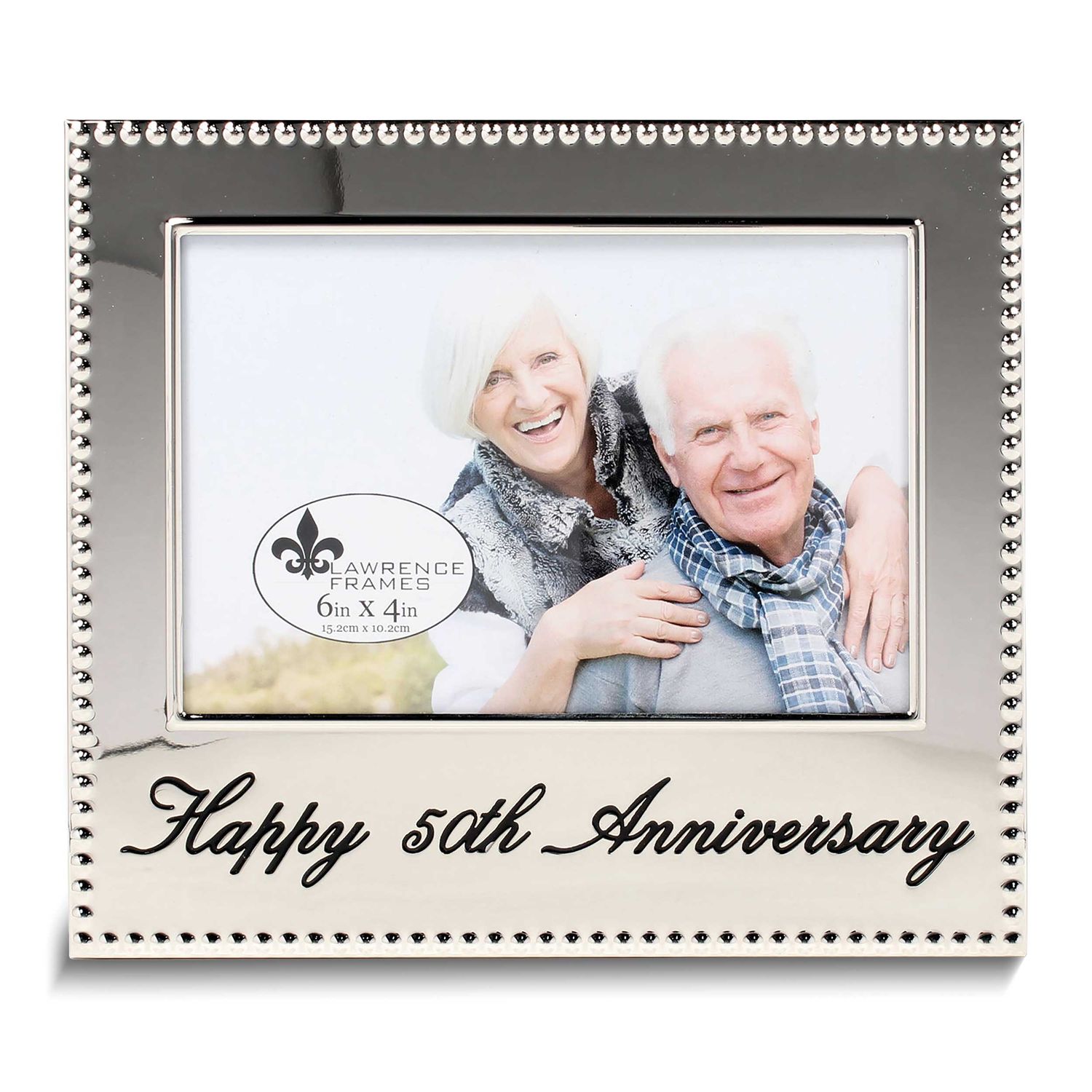 Silver-Tone Happy 50Th Anniversary 4x6 Photo Frame GM19140 751148070973