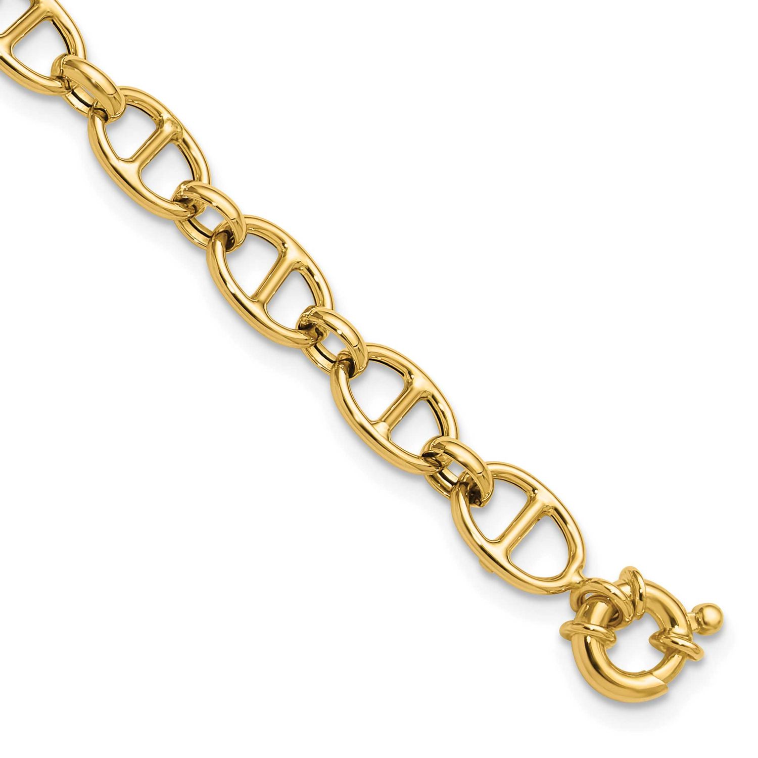 Fancy Link Bracelet 14k Gold Polished LF1855-7.5 196904171141