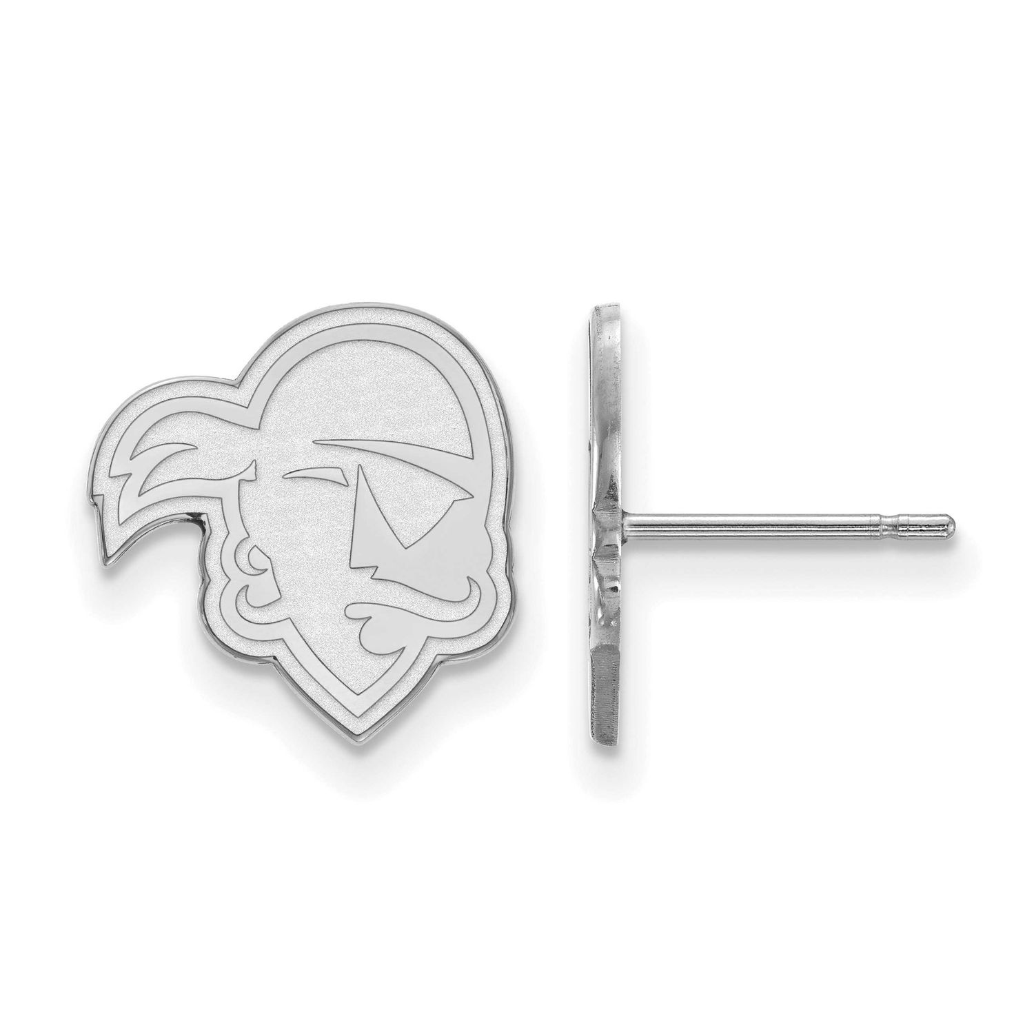 Seton Hall University Pirate Small Post Earrings 14k White Gold 4W004SHU 886774830995