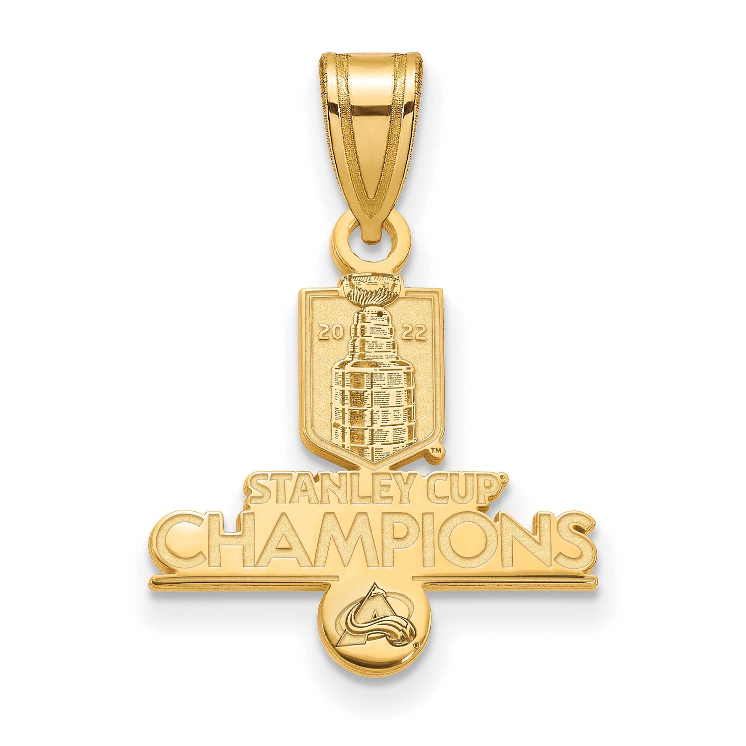 2022 Stanley Cup Champions Colorado Avalanche Medium Pendant Gold-plated GP001AVA22 196904092217