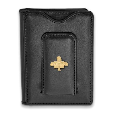 2023 World Series Champions Texas Rangers Black Leather Wallet Gold-plated GP010RAN23-W1