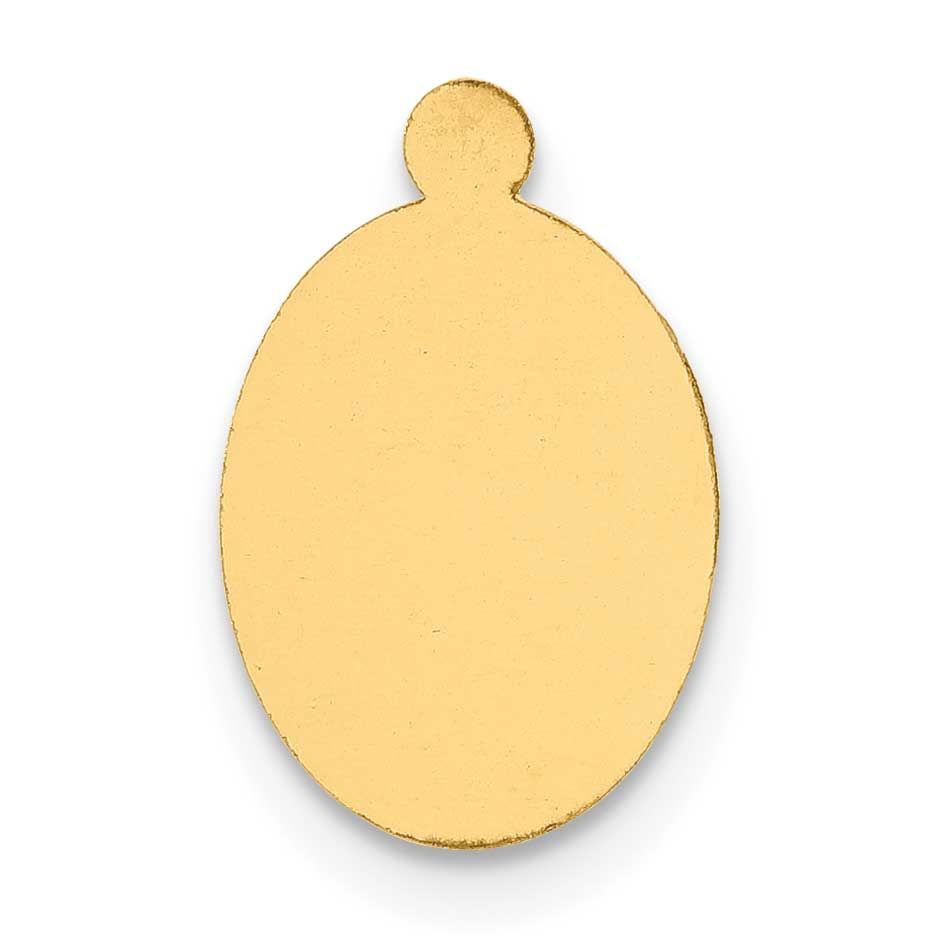 Oval with Eyelet Stamping 14k Gold YG1089/18