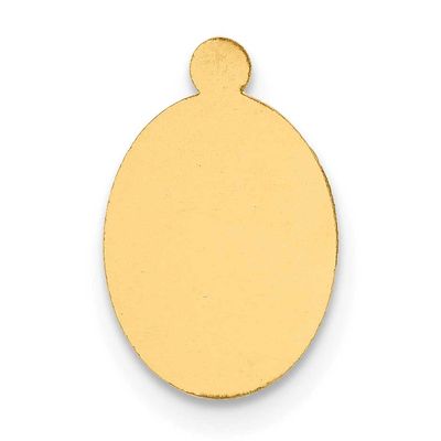 Oval with Eyelet Stamping 14k Gold YG1089/18
