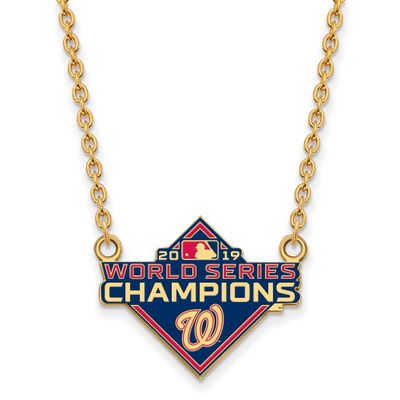 2019 World Series Champions Washington Nationals Large Pendant with Neckla Gold-plated GP012NAT19-1…