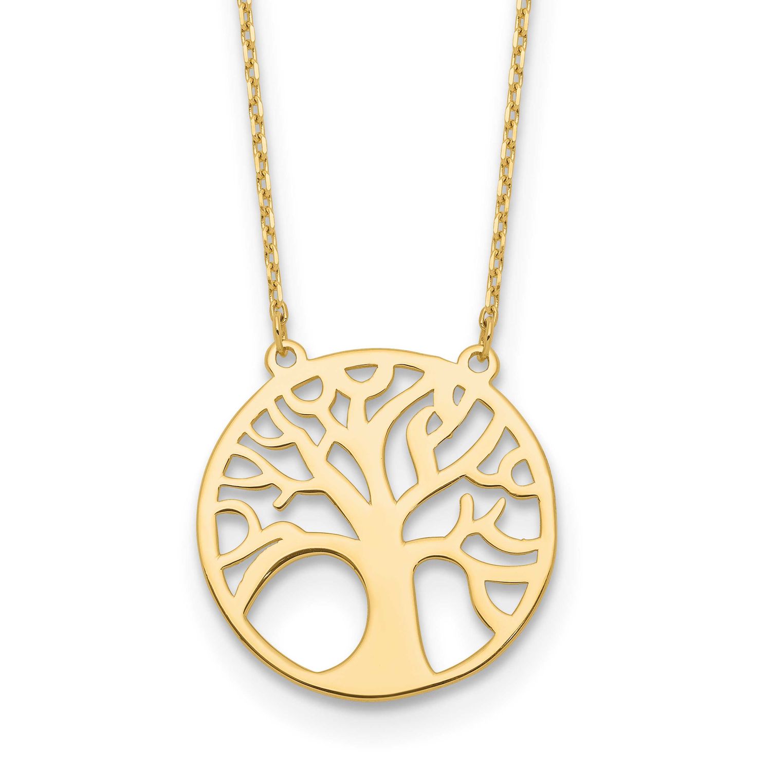 Tree of Life Necklace 10k Gold Polished 10LF664-17