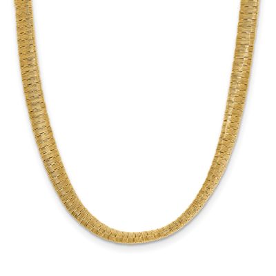 Twist Texture Wrapped Necklace Sterling Silver Gold-plated QLF1349-24 196904344736