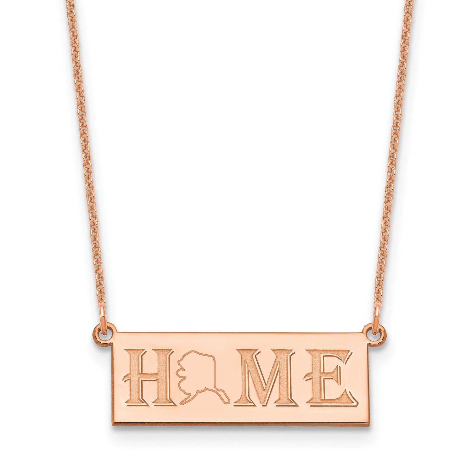 Home State Necklace 14k Rose Gold XNA1518R
