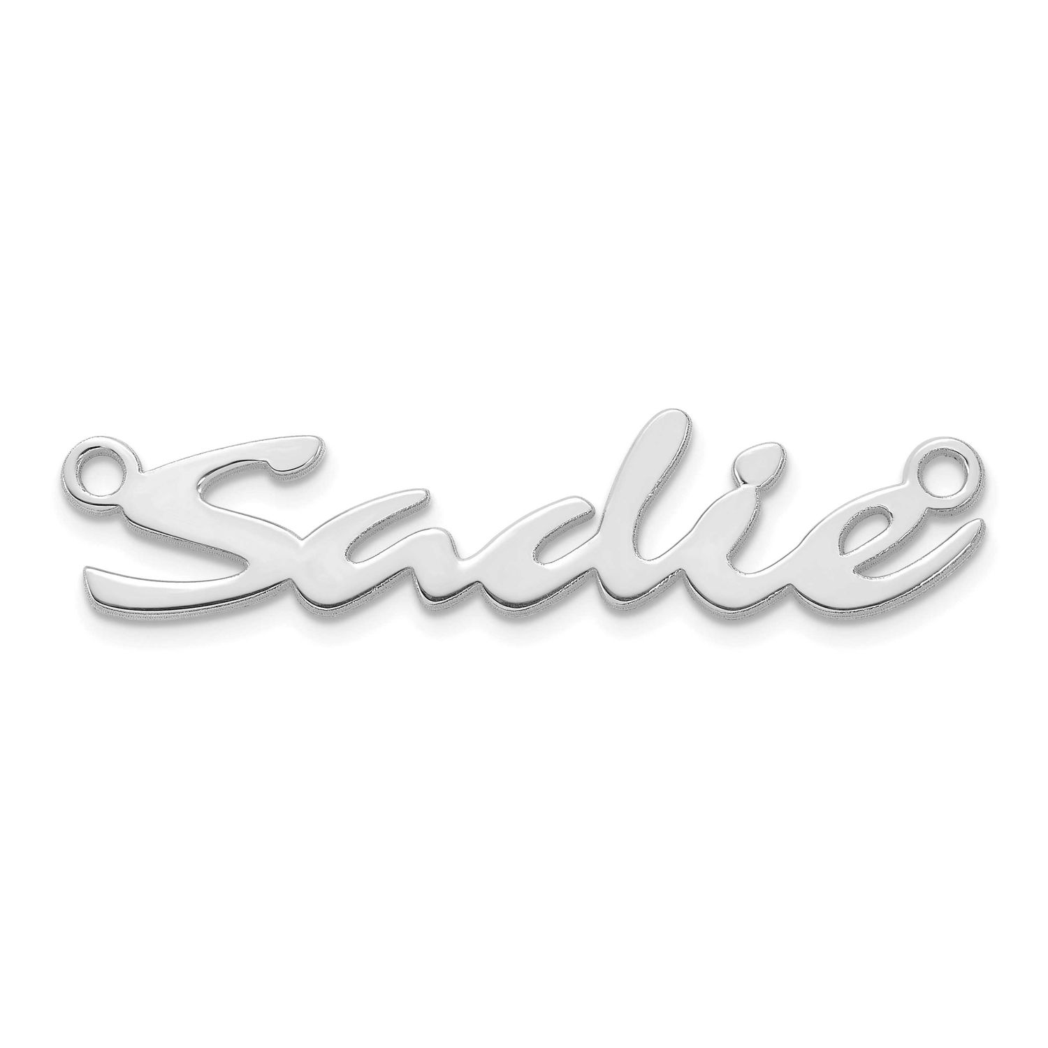 Name Plate Sterling Silver Rhodium-plated XNA1509SS
