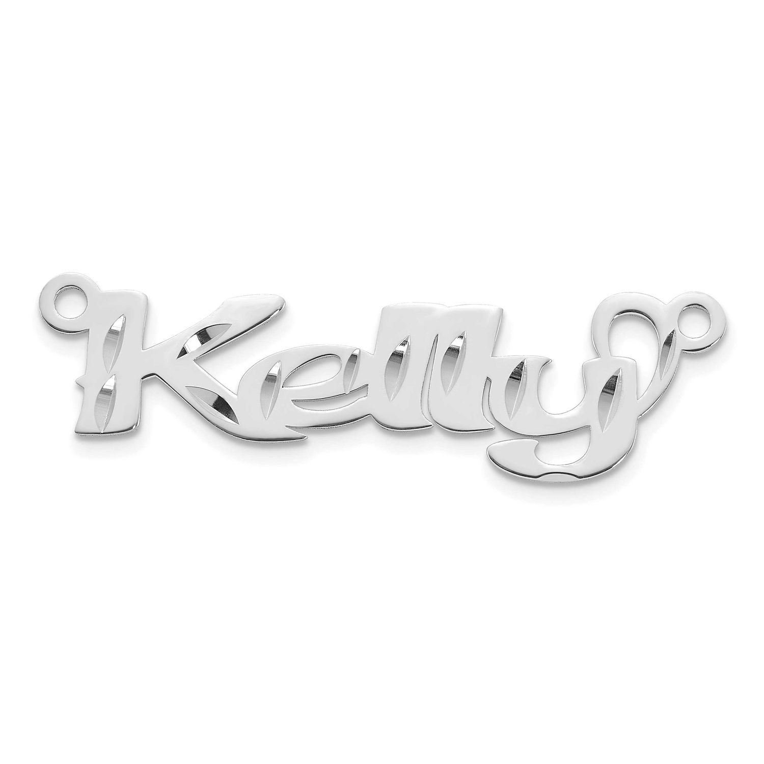 Diamond-Cut Name Plate Sterling Silver Rhodium-plated XNA1538SS