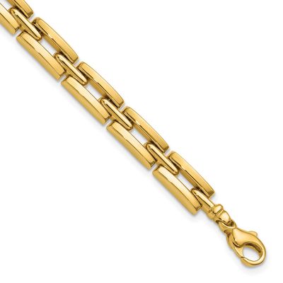 6.5mm Fancy Link Bracelet 14k Gold Polished LF2247-7.5 196904317341