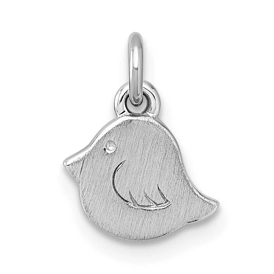 Brushed Bird Pendant Sterling Silver Rhodium-plated QP5979