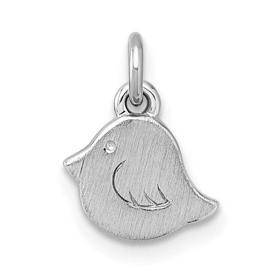 Brushed Bird Pendant Sterling Silver Rhodium-plated QP5979