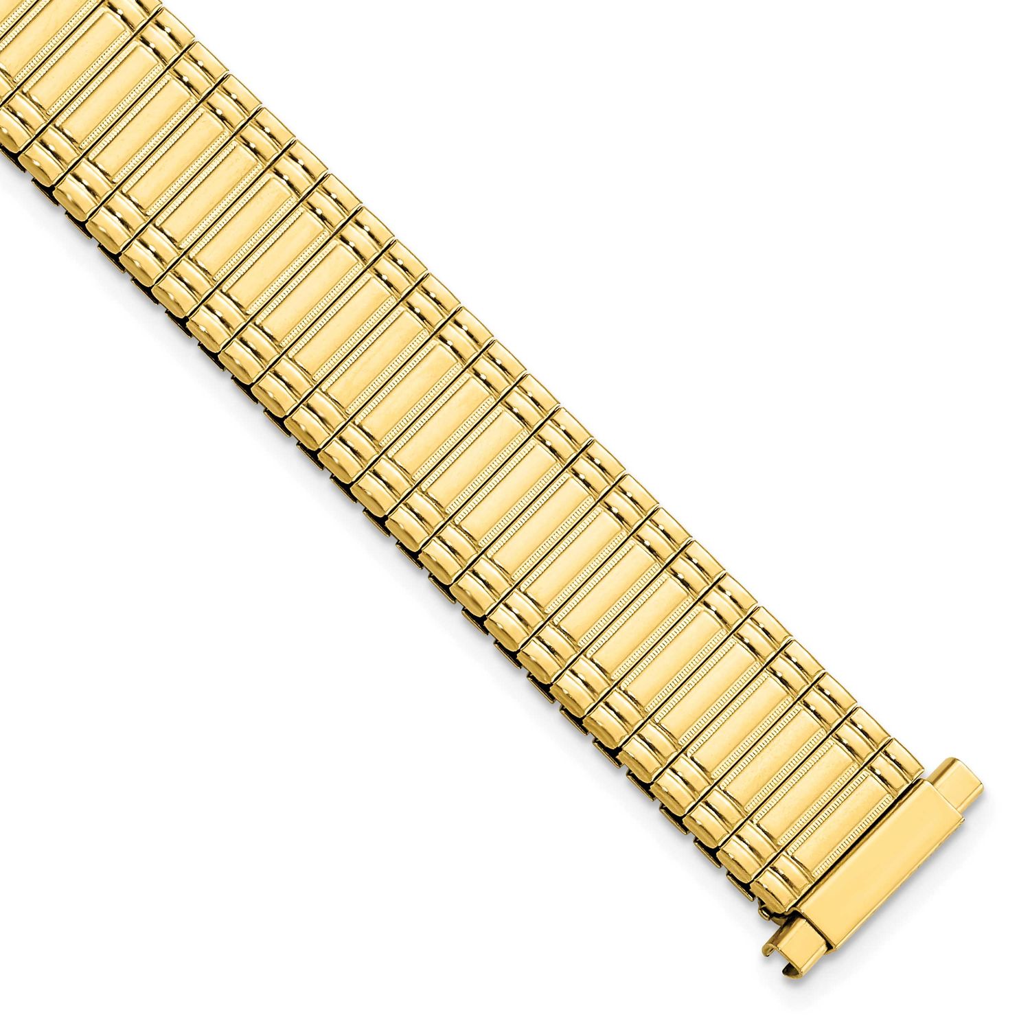 Debeer 11-15mm Ladies Sanded and Polished Gold-Tone Stainless Steel Thin-Flexo Expansion Link 6 Inc…
