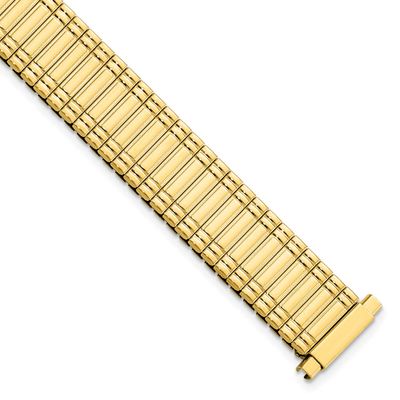 Debeer 11-15mm Ladies Sanded and Polished Gold-Tone Stainless Steel Thin-Flexo Expansion Link 6 Inc…