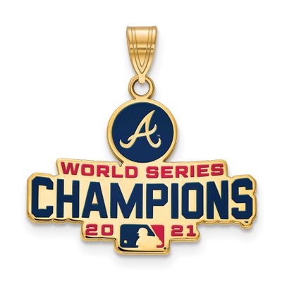 2021 World Series Champions Atlanta Braves Large Enamel Pendant Gold-plated GP005BRA21 883957954110