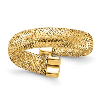 Mesh Bypass Stretch Ring 14k Gold LR111 196904171066