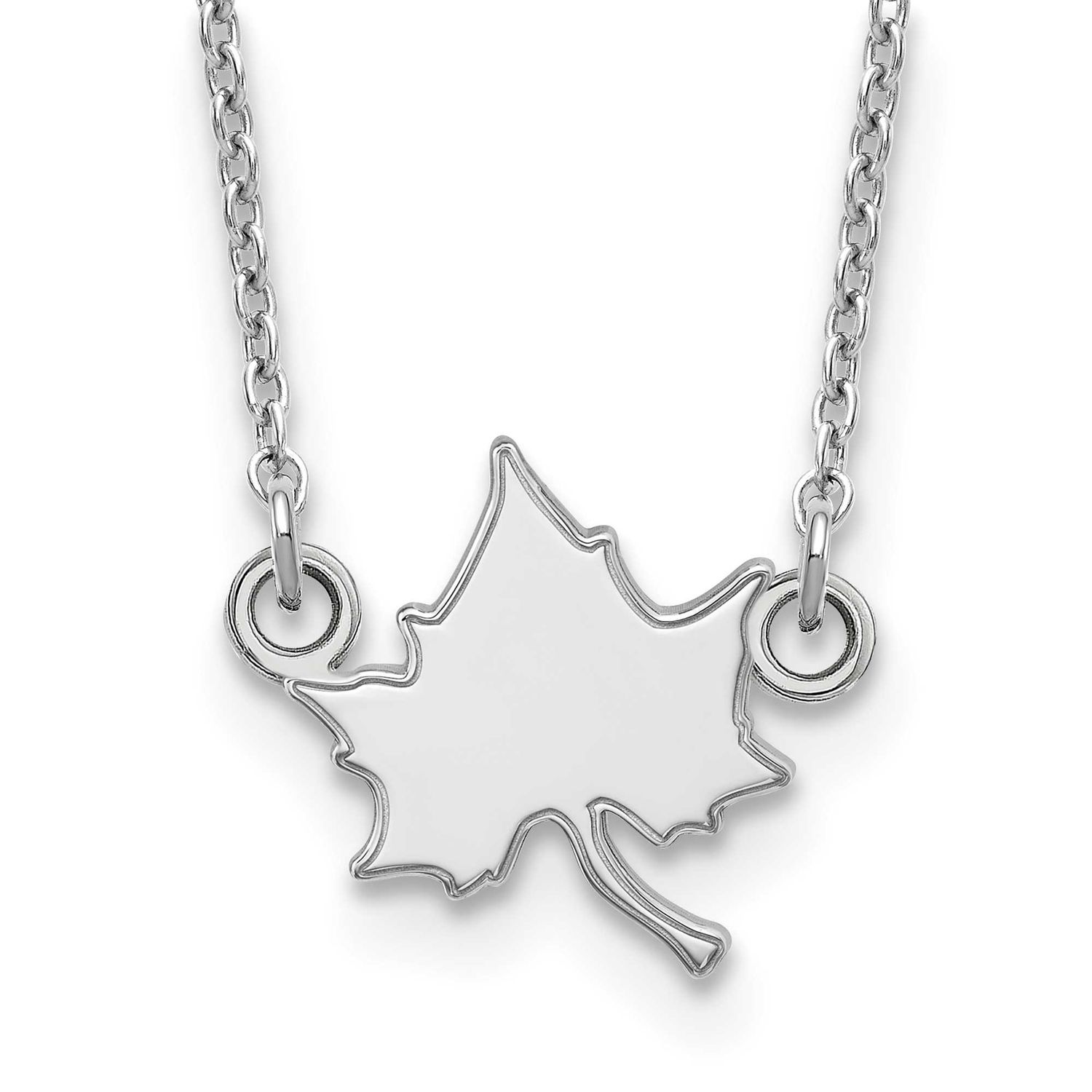 Indiana State University I-S Small Pendant 18 Inch Necklace Sterling Silver Rhodium-plated SS010ISU…