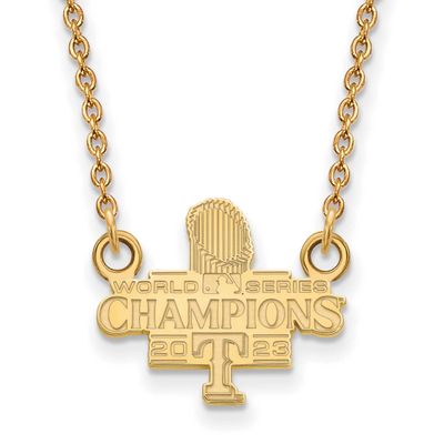 2023 World Series Champions Texas Rangers Small Pendant with Neckla Gold-plated GP006RAN23-18