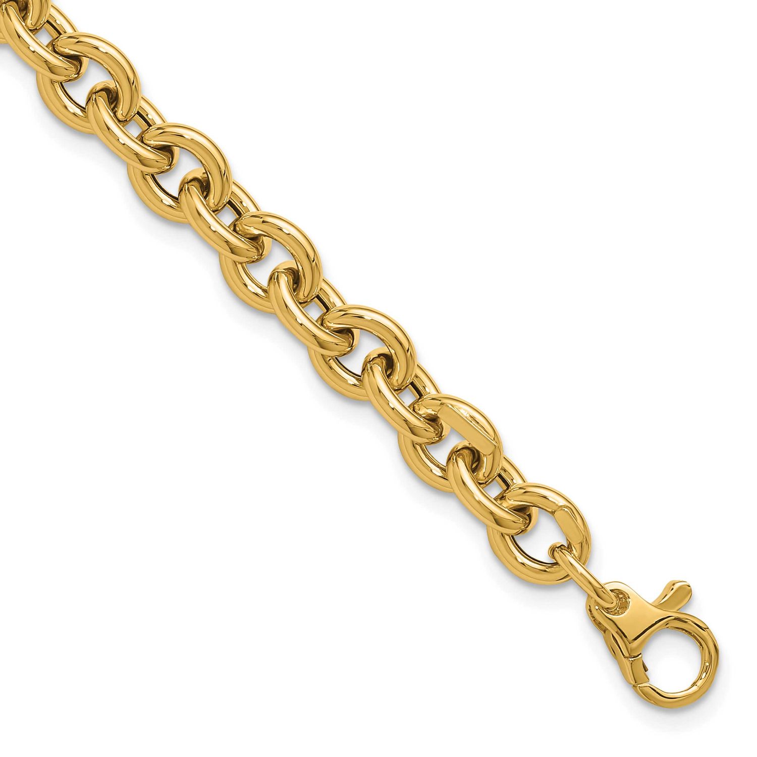 Fancy Link Bracelet 14k Gold Polished LF1948-7.25 196904330418