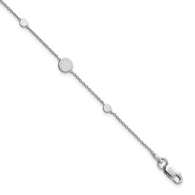 Disc Bracelet 14k White Gold Polished LF1588W-7.5