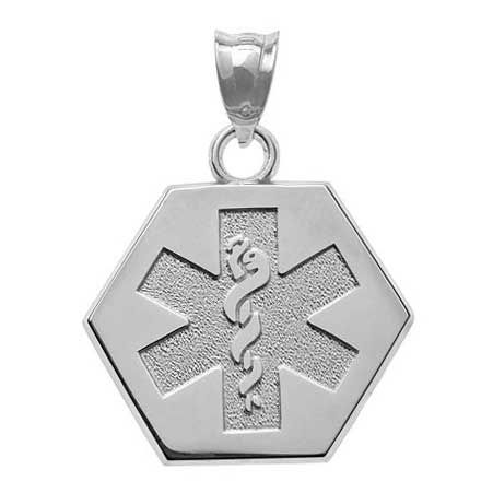 5/8 Medical Alert Emblem Sterling Silver PBS010PNSS 810680027286