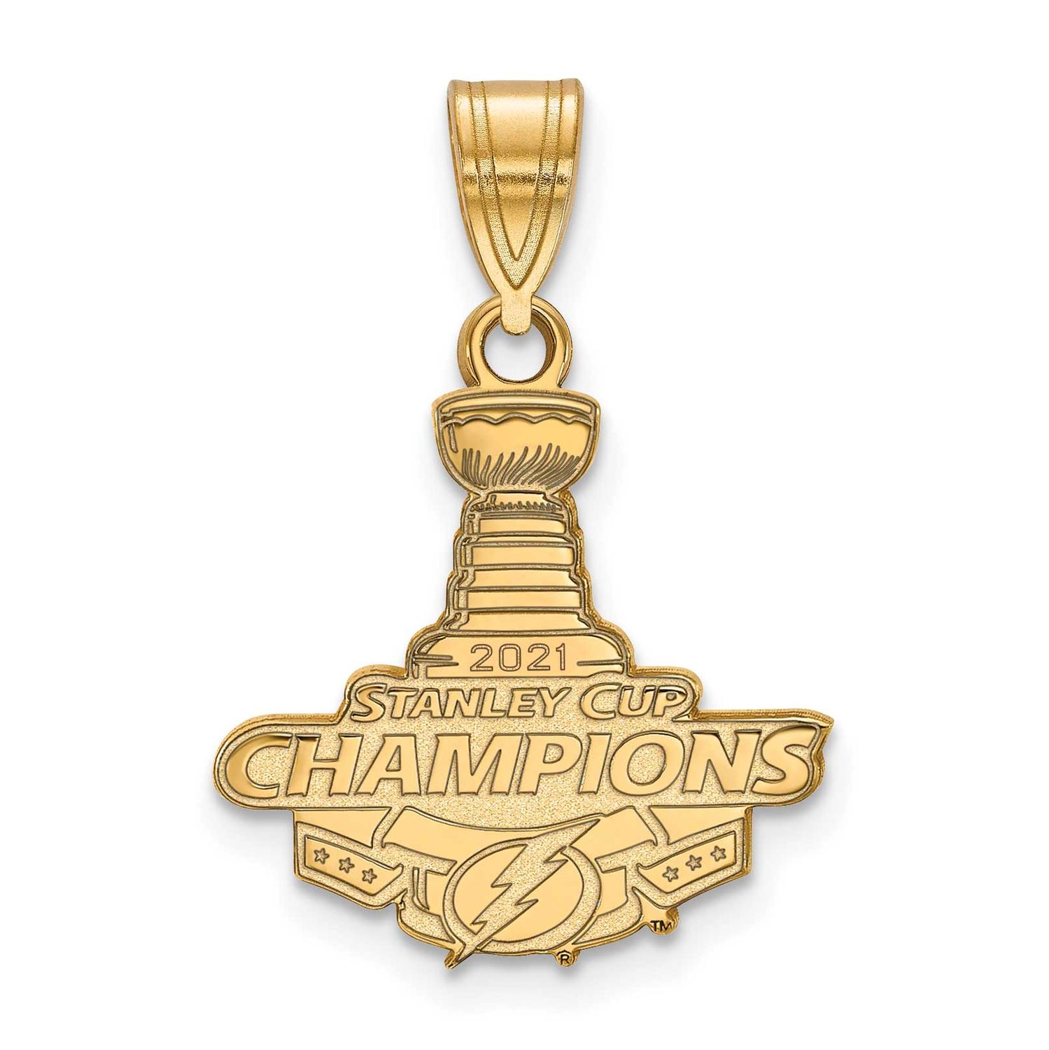 2021 Stanley Cup Champions Tampa Bay Lightning Medium Pendant Gold-plated GP002LIG21