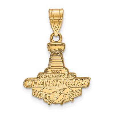 2021 Stanley Cup Champions Tampa Bay Lightning Medium Pendant Gold-plated GP002LIG21