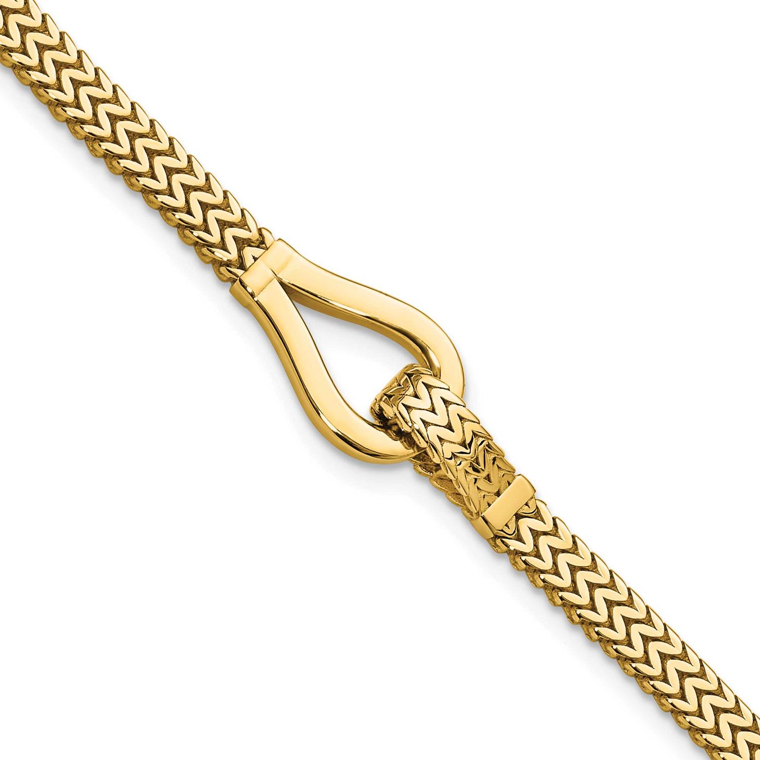Fancy Buckle Bracelet 14k Gold Polished LF1919-7.5 196904328873