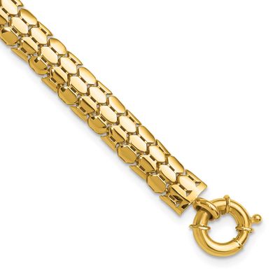 Fancy Link Bracelet 10k Gold Polished 10LF628-7.5 196904330883