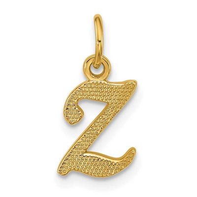 Casted Initial Z Charm 14k Gold C564Z 196904077146