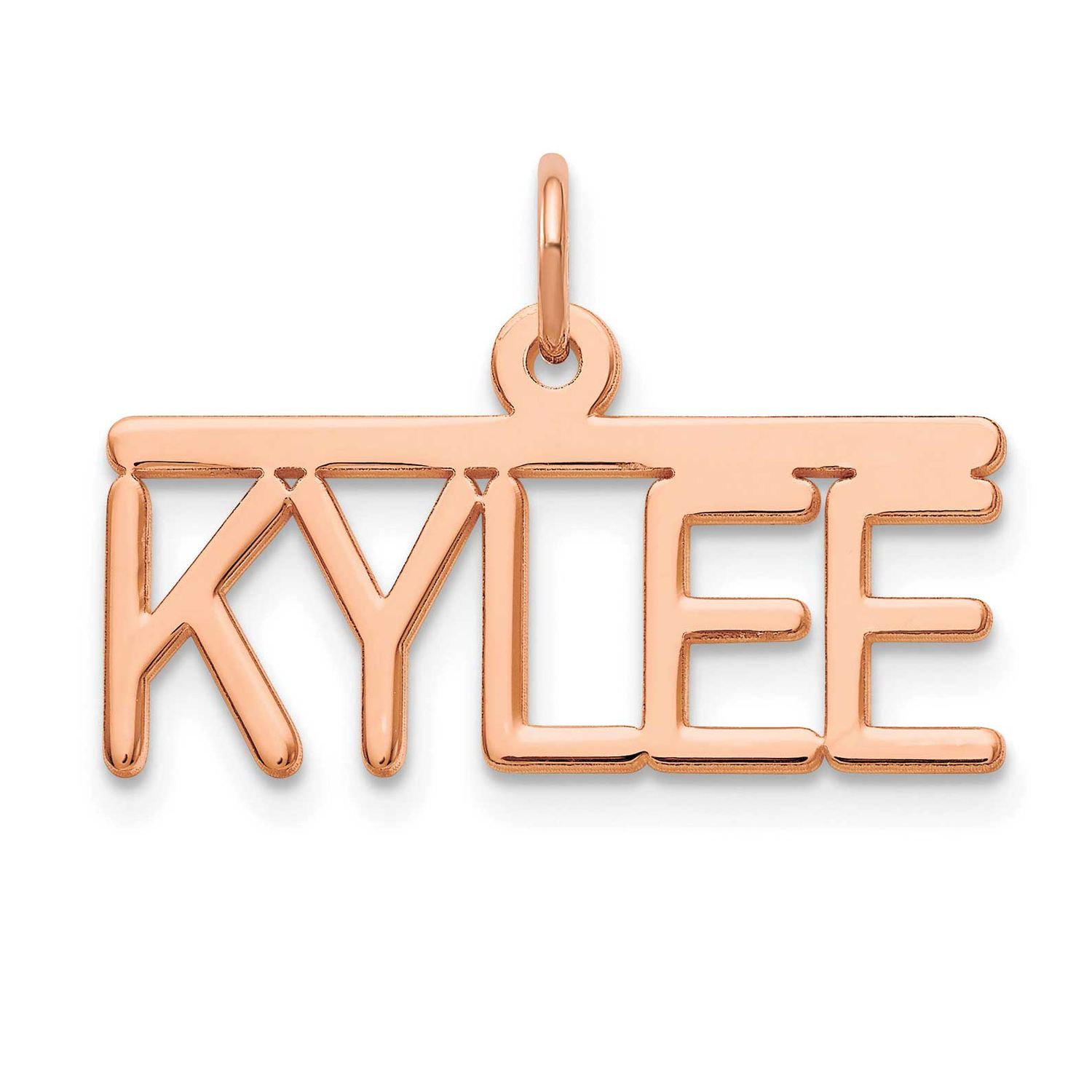 Top Bar Name Plate 14k Rose Gold XNA79R 191101542985