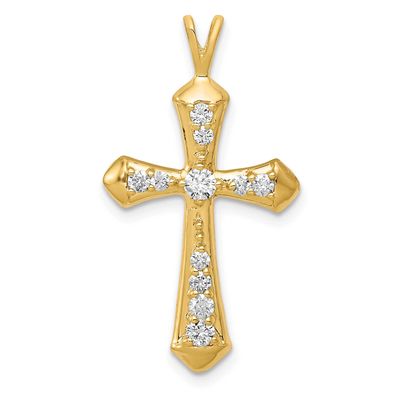 Aa Diamond Passion Cross Pendant 14k Gold PM5109-033-YA