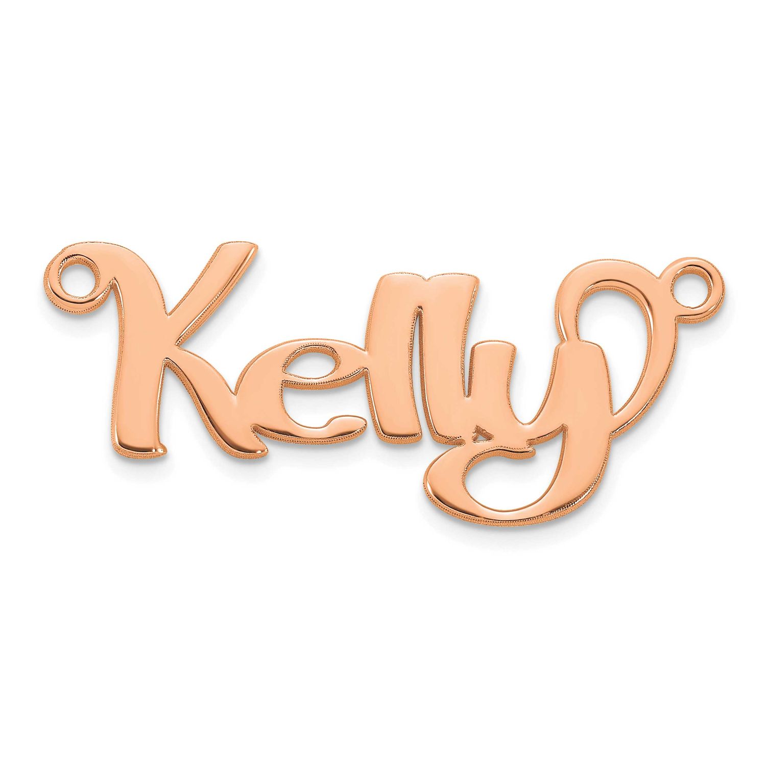 Name Plate Sterling Silver Rose-plated XNA1490RP