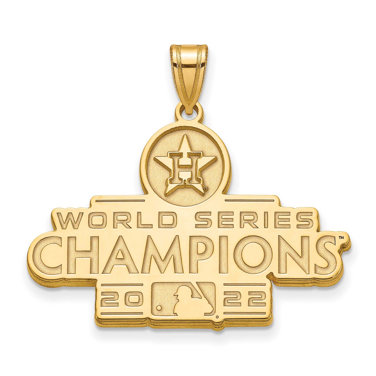 Ruthenium2022 World Series Champions Houston Astros Extra Large Pendant Sterling Silver Gold-plated…