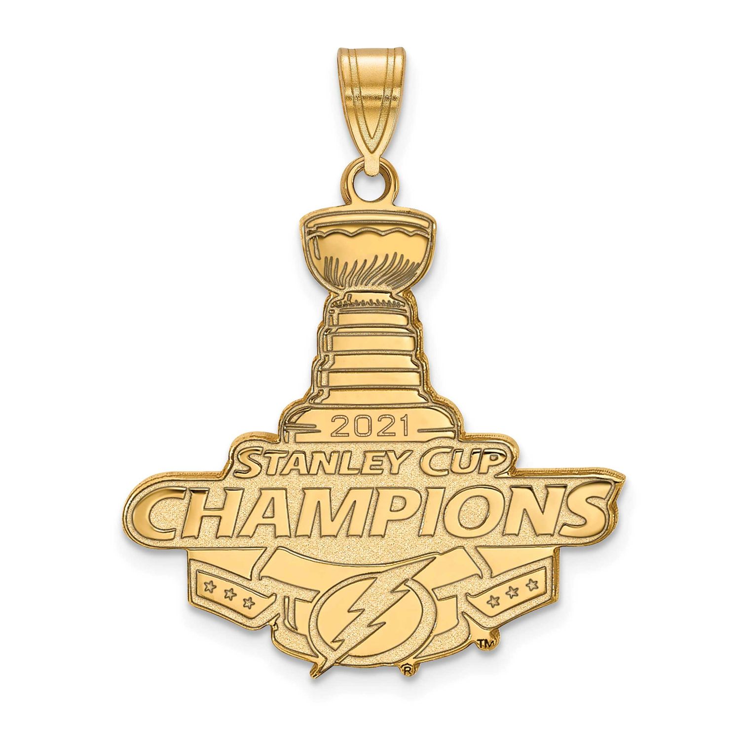 2021 Stanley Cup Champions Tampa Bay Lightning Extra Large Pendant Gold-plated GP004LIG21