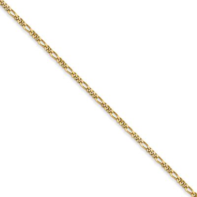 1.25mm Flat Figaro Pendant Chain (100 Inch Spool) 14k Gold PEN7-100