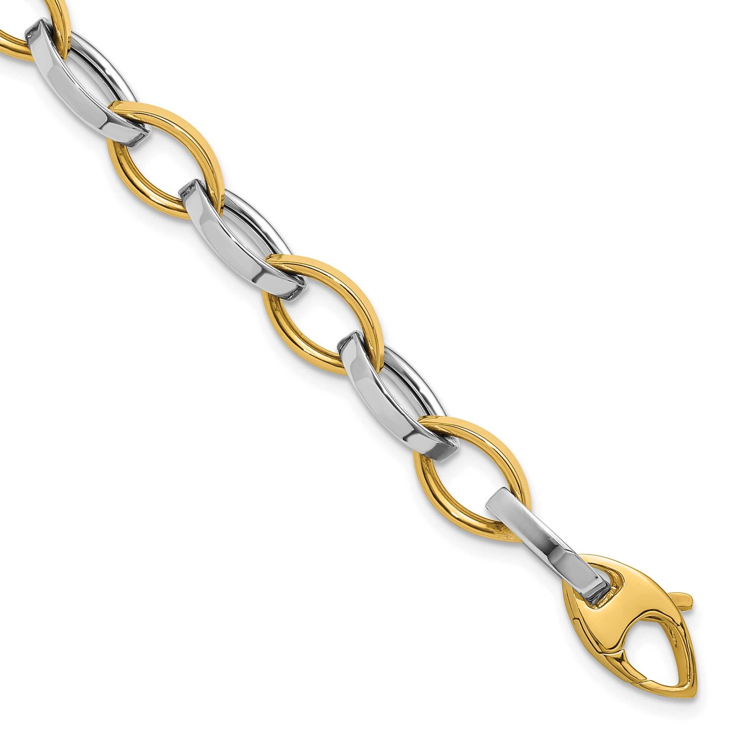 Link Bracelet 14k Two-tone Gold Polished LF2010-7.5 196904328767