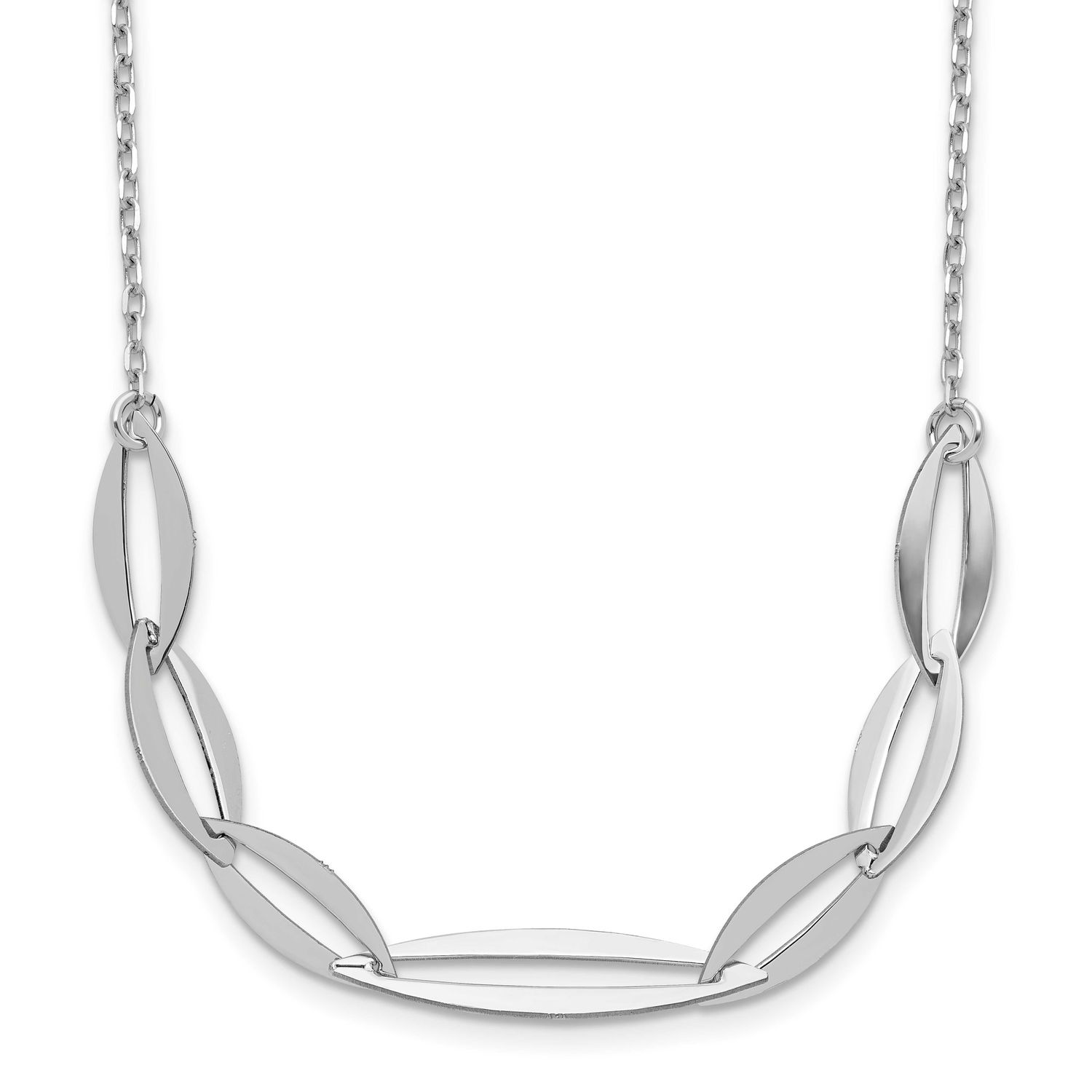 1.5 Inch Extender Necklace Sterling Silver Rhodium-plated QLF1418-18 196904348338