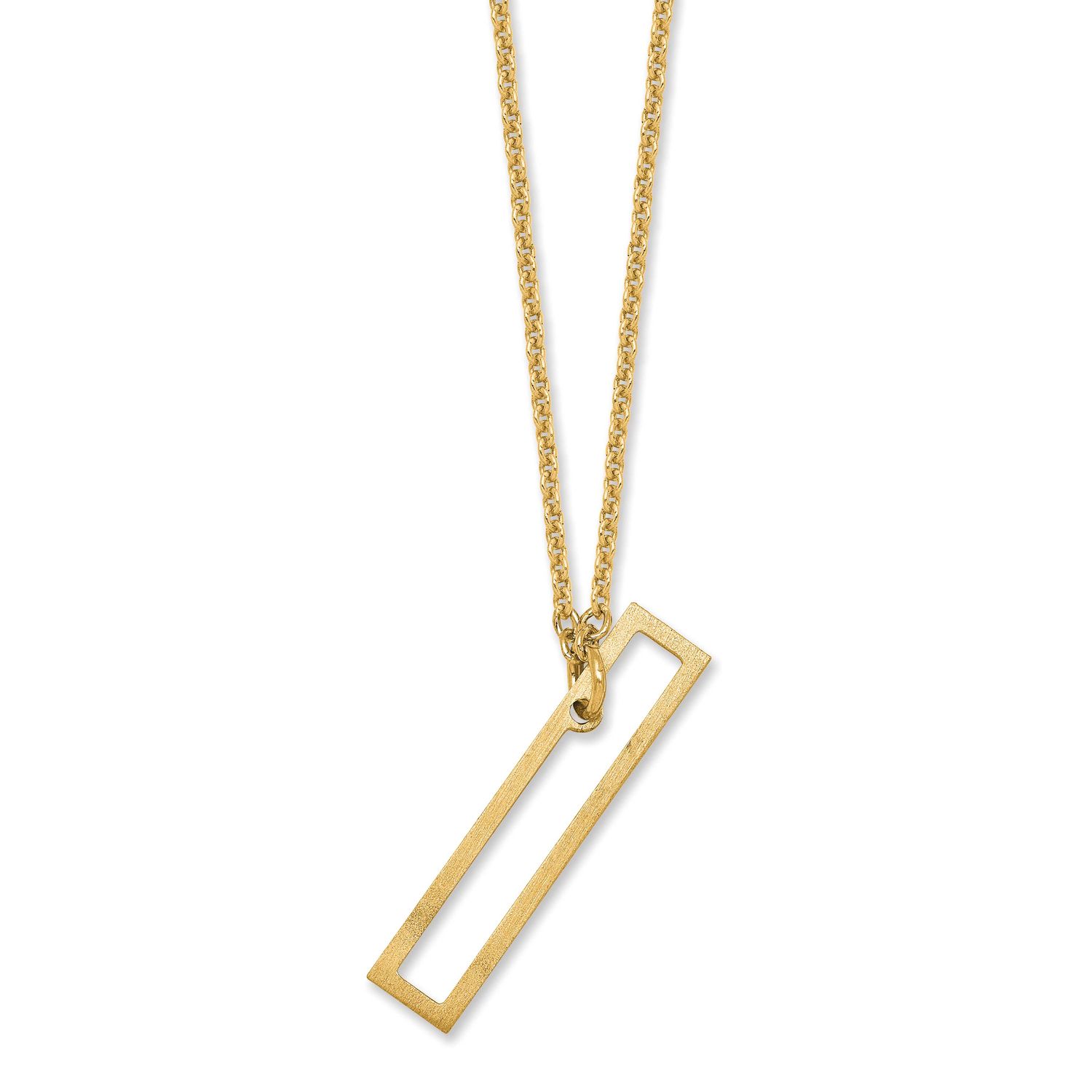Sideways Cut Out Initial I Necklace 10k Gold 10XNA1473Y/I