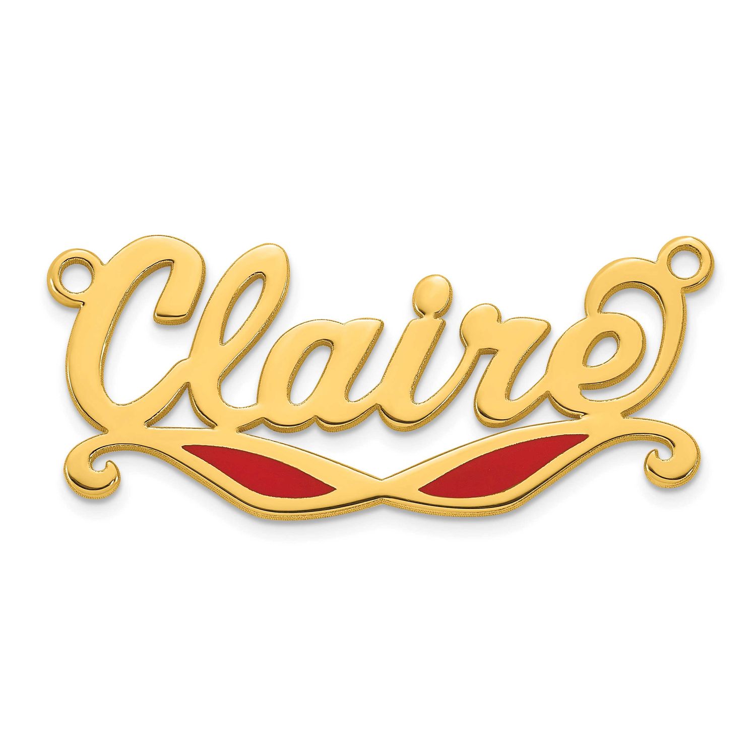 Epoxy Sunglass Name Plate Sterling Silver Gold-plated XNA1498GP